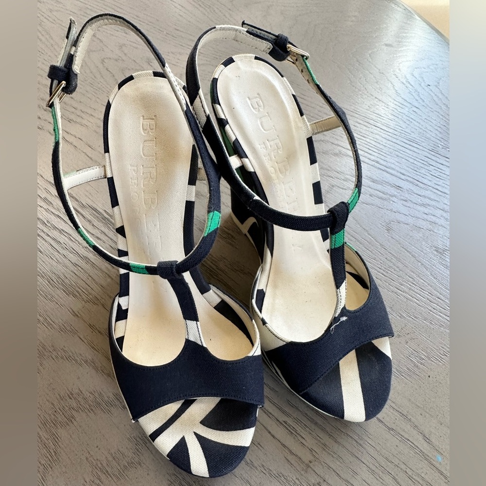 Burberry wedge high heels women size 5.5